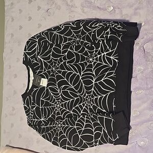 NWT Grayson Thred Halloween Spider Web Crew